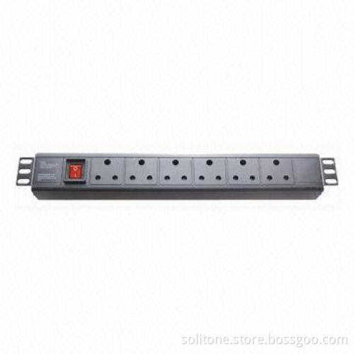 PDU, South Africa Plug Socket, 6-way, 16A, 19-inch Network Cabinet